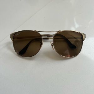 Ray-Ban Gold Polarized, Brown Lenses